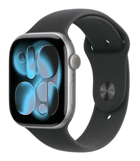 【中古】【楽になること引き受ける】 Series11[46粍/セルラー]軽銀 空白文字薄墨色 Apple Watch