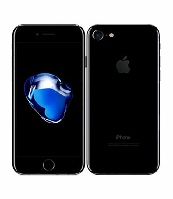 【中古】【安心保証】 docomo iPhone7 128GB ジェットブラック SIMロック解除済