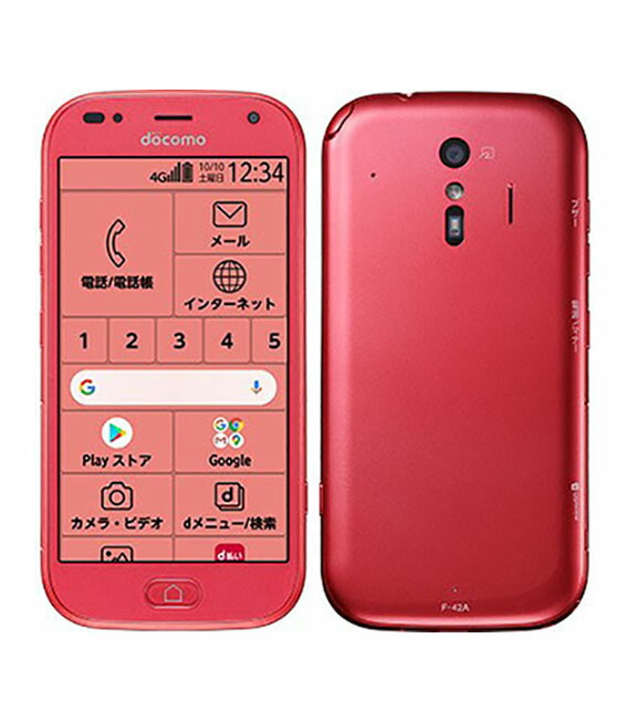 【中古】【安全性のある引き請ける】 らくらくかっこ良い電話機 F-42A[32GB] docomo サクラ色