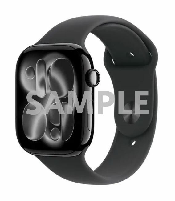 【中古】【楽になること引き受ける】 Series11[46粍/GPS]軽銀 ジェット機黒いこと Apple Watch