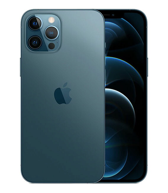 【中古】【安心保証】 iPhone12 Pro Max[512GB] SIMフリー パシフィックブルー
