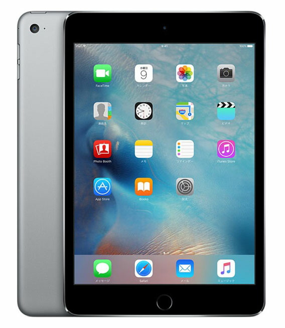 【中古】【楽になること引きうける】 iPad mini 7.9in 第4時人[128GB] セルラー SIM無償性 あき場所薄墨色 スマートフォン・タブレット-タブレットPC本体