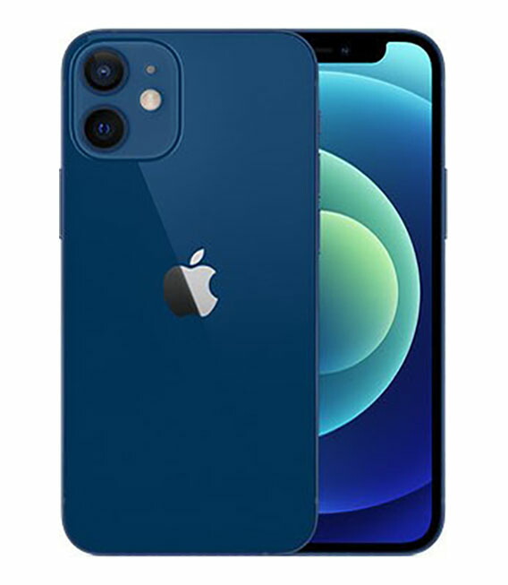 【中古】【安心保証】 iPhone12 mini[256GB] SIMロック解除 SB/YM ブルー
