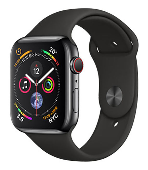 【中古】【楽になること引き受ける】 Series4[44粍/セルラー]ステンレス鋼 空白文字黒いこと Apple Watch