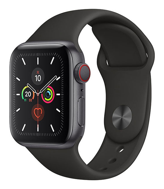 【中古】【安全性のある引き受ける】 Series5[40粍/セルラー]軽銀 あき場所薄墨色 Apple Watch