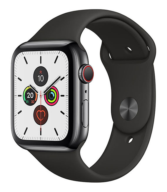 【中古】【安全性のある引き受ける】 Series5[44粍/セルラー]ステンレス鋼 あき場所黒いこと Apple Watch