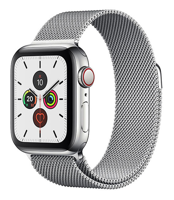 【中古】【安全性のある引き受ける】 Series5[40粍/セルラー]ステンレス鋼 しろがね色 Apple Watch