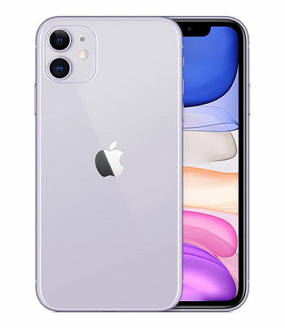 【中古】【安心保証】 iPhone11[64GB] SIMフリー パープル