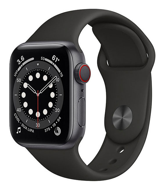 【中古】【安全性のある引き受ける】 Series6[40粍/セルラー]軽銀 あき場所薄墨色 Apple Watch
