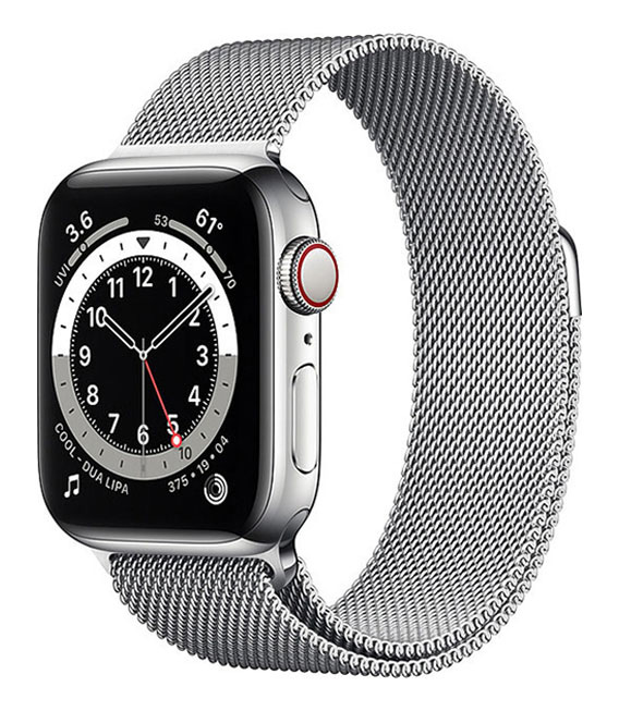 【中古】【安全性のある引き受ける】 Series6[40粍/セルラー]ステンレス鋼 しろがね色 Apple Watch