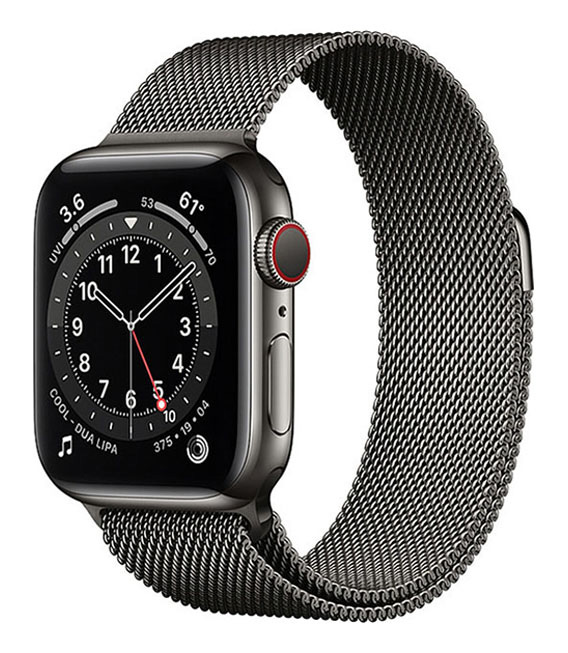 【中古】【安全性のある引き受ける】 Series6[40粍/セルラー]ステンレス鋼 黒鉛 Apple Watch