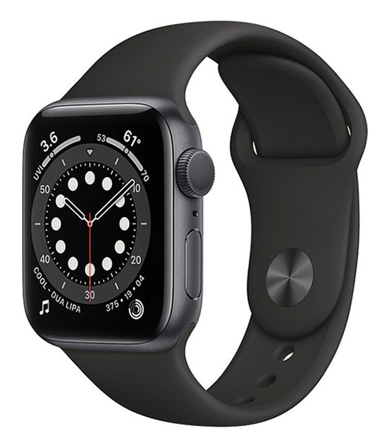 【中古】【安心保証】 Series6[40mm/GPS]アルミ スペースグレイ Apple Watch