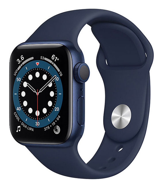 【中古】【安全性のある引き受ける】 Series6[40粍/GPS]軽銀 青み Apple Watch