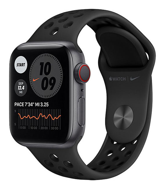【中古】【安全性のある引き受ける】 Series6[40粍/セルラー]軽銀 あき場所薄墨色 Apple Watch Nike