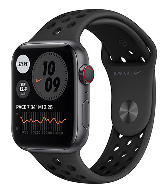 【中古】【安全性のある引き受ける】 Series6[44粍/セルラー]軽銀 あき場所薄墨色 Apple Watch Nike