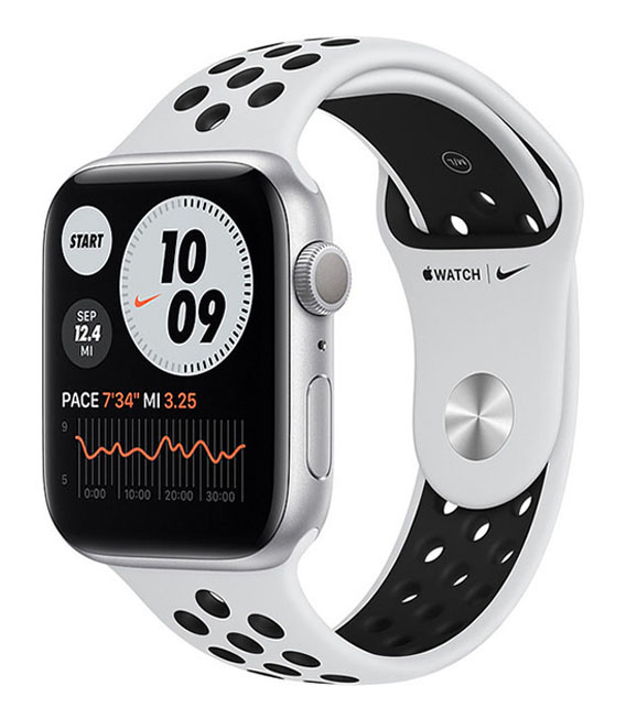 【中古】【安全性のある引き受ける】 Series6[44粍/GPS]軽銀 しろがね色 Apple Watch Nike
