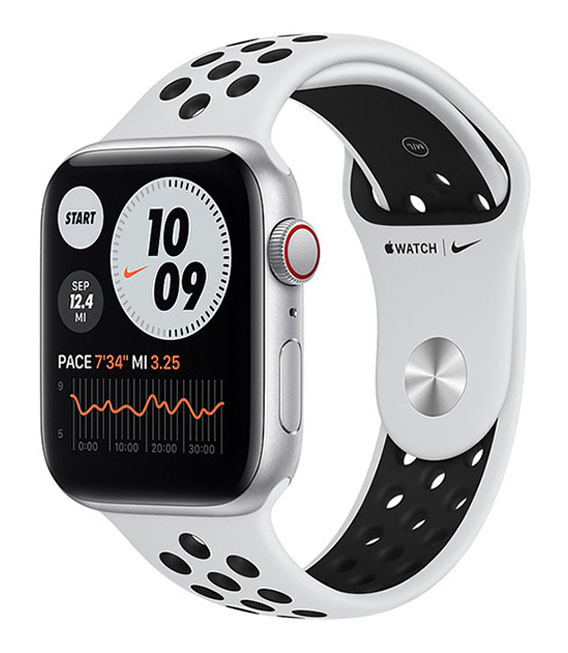 【中古】【安全性のある引き受ける】 SE 第1時人[44粍/セルラー]軽銀 しろがね色 Apple Watch Nike