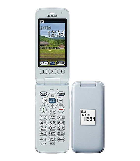【中古】【安全性のある引き請ける】 らくらく電話機 F-01M[8GB] docomo 白いこと