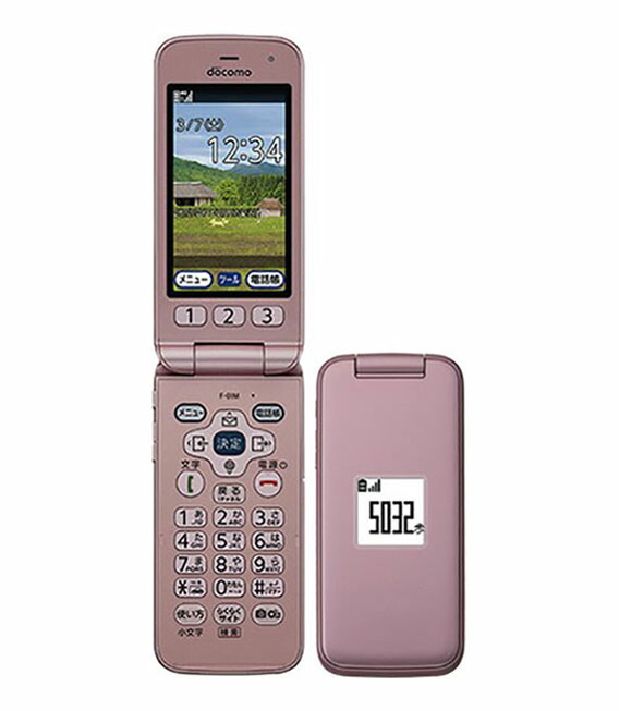 【中古】【安全性のある引き請ける】 らくらく電話機 F-01M[8GB] docomo サクラ色