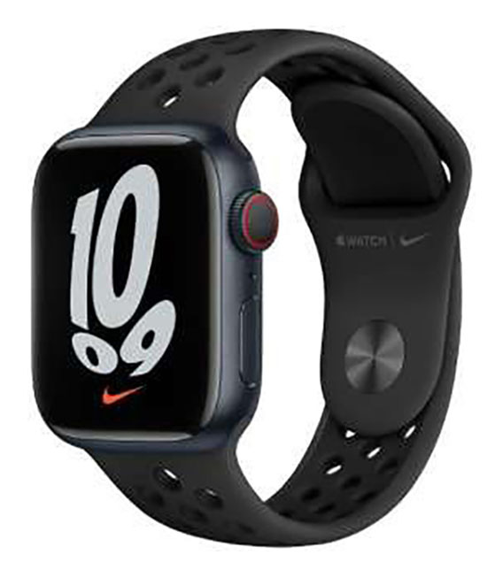 【中古】【安全性のある引き受ける】 Series7[41粍/セルラー]軽銀 夜夜中 Apple Watch Nike