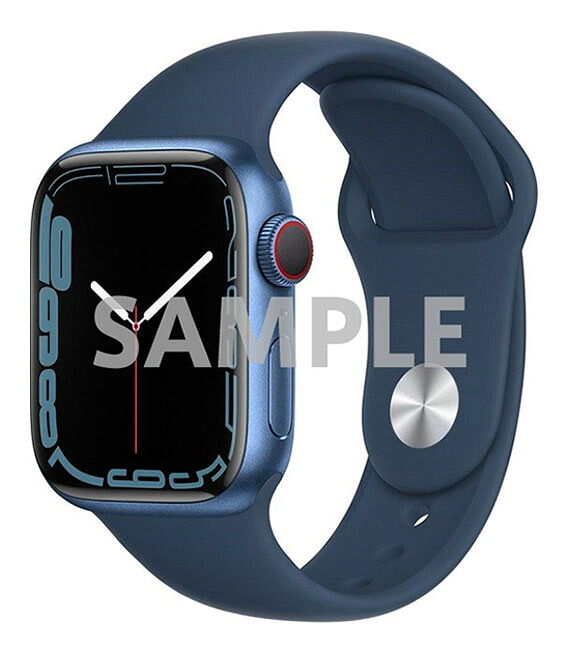 【中古】【安全性のある引き受ける】 Series7[41粍/セルラー]軽銀 青み Apple Watch