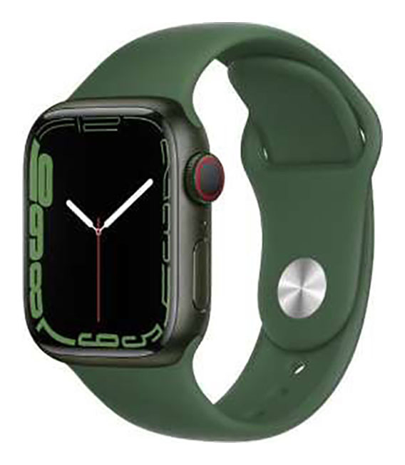 【中古】【安全性のある引き受ける】 Series7[41粍/セルラー]軽銀 緑であること Apple Watch
