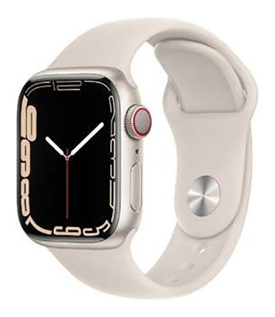 【中古】【安全性のある引き受ける】 Series7[41粍/セルラー]軽銀 はやりっ子ともし火 Apple Watch