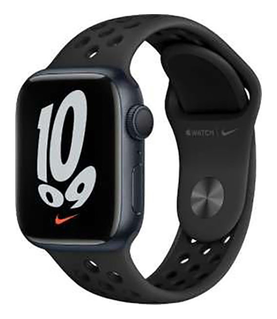 【中古】【安全性のある引き受ける】 Series7[41粍/GPS]軽銀 夜夜中 Apple Watch Nike