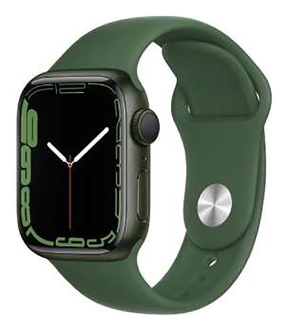 【中古】【安全性のある引き受ける】 Series7[41粍/GPS]軽銀 緑であること Apple Watch