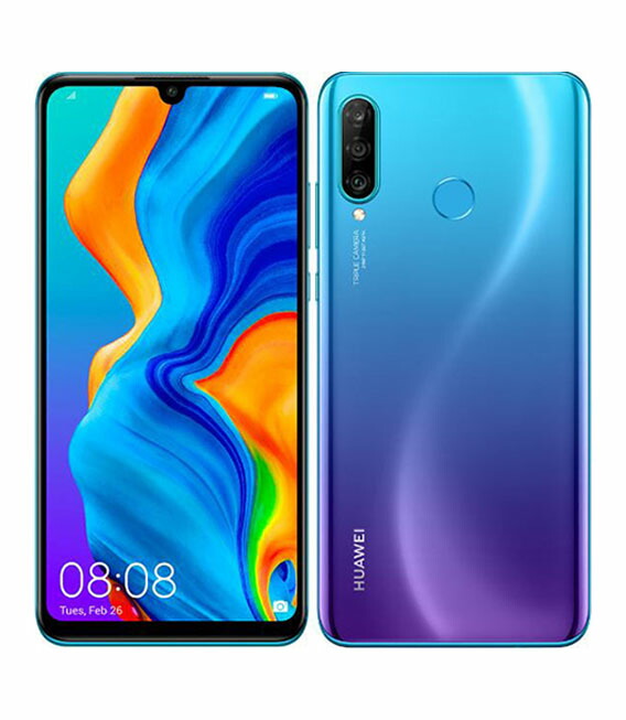 【中古】【安全性のある引き受ける】 HUAWEI P30 lite MAR-LX2J[64GB] SIM無償性 ピーコック青み mineo版