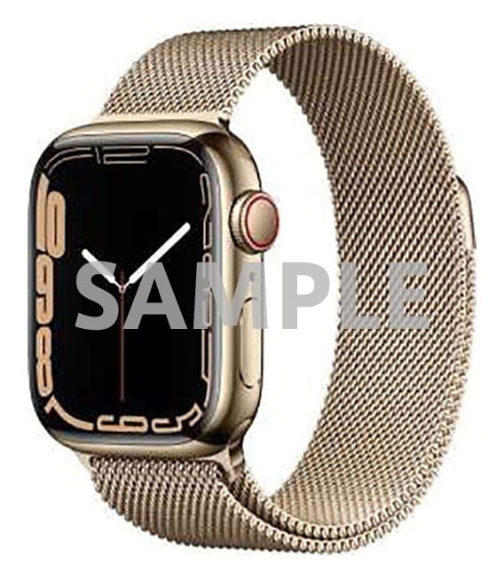 【中古】【安心保証】 Series7[41mm/セルラー]ステンレス ゴールド Apple Watch