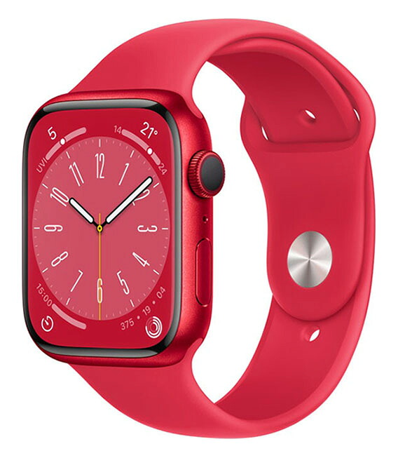 【中古】【安心保証】 Series8[45mm/GPS]アルミ レッド Apple Watch