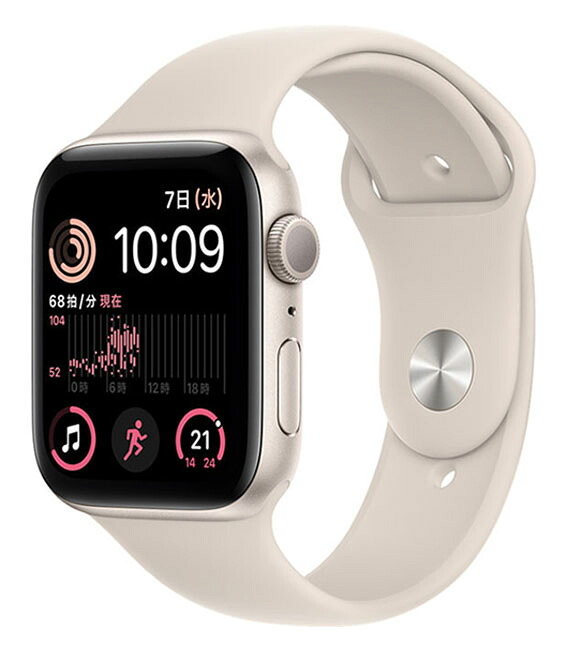 【中古】【安心保証】 SE 第2世代[44mm/GPS]アルミ スターライト Apple Watch