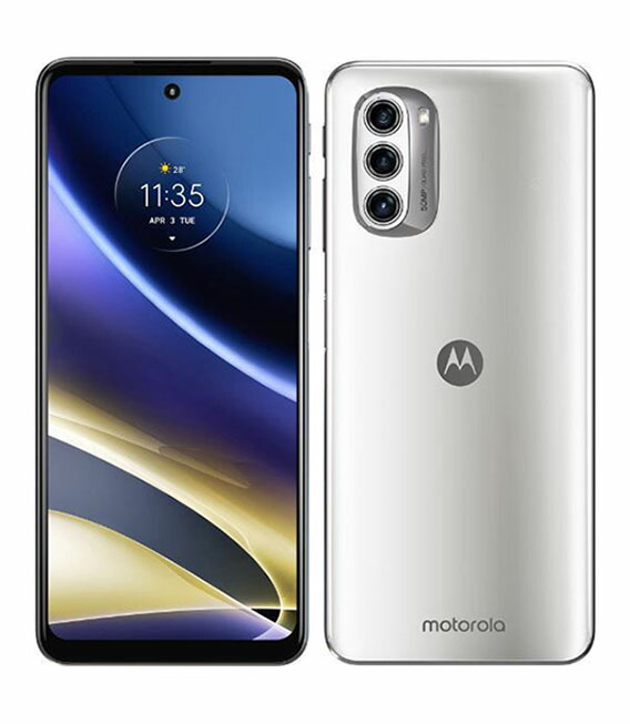 【中古】【安心保証】 moto g52j 5G II XT2219-1[128GB/8GB] SIMフリー パールホワイト