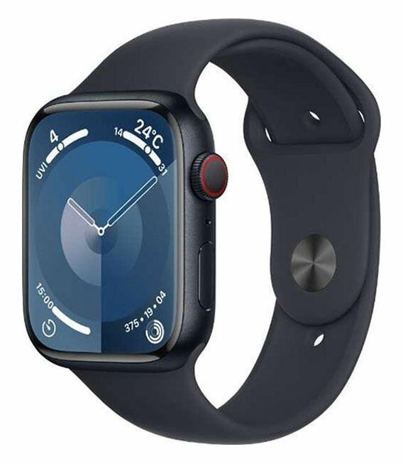 【中古】【安心保証】 Series9[45mm/セルラー]アルミ ミッドナイト Apple Watch｜ゲオモバイル