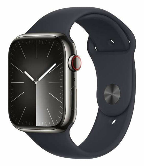 【中古】【安全性のある引き請ける】 Series9[45粍/セルラー]ステンレス鋼 黒鉛 Apple Watch