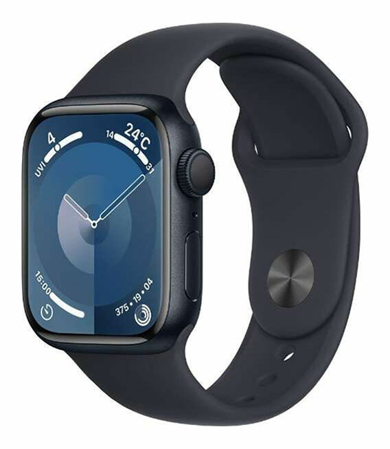 【中古】【安心保証】 Series9[41mm/GPS]アルミ ミッドナイト Apple Watch