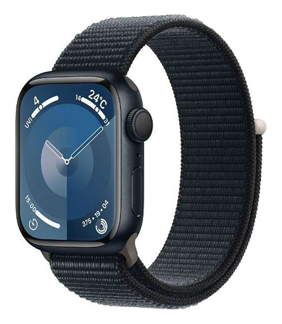 【中古】【安心保証】 Series9[41mm/GPS]アルミ ミッドナイト Apple Watch