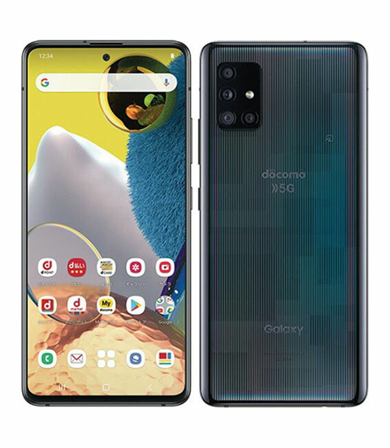 【中古】【安全性のある引き受ける】 Galaxy A51 5G SC-54A[128GB] docomo プリズムブリックスブラック