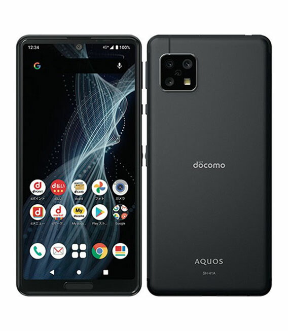 【中古】【楽になること引きうける】 AQUOS sense4 SH-41A[64GB] docomo 黒いこと