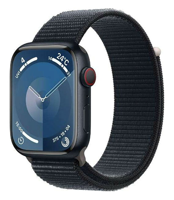 【中古】【安心保証】 Series9[45mm/セルラー]アルミ ミッドナイト Apple Watch