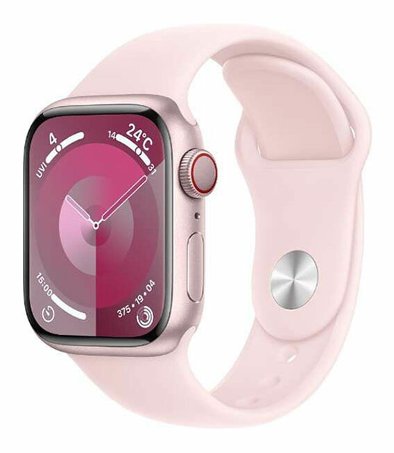 【中古】【安心保証】 Series9[41mm/セルラー]アルミ ピンク Apple Watch