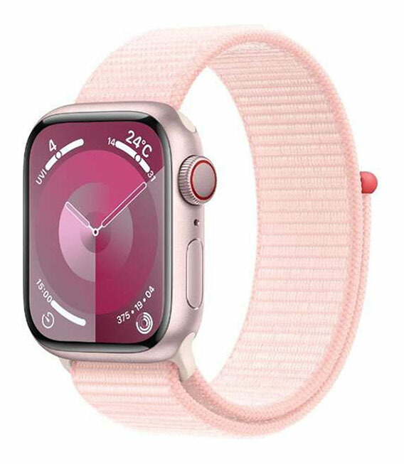【中古】【安心保証】 Series9[41mm/セルラー]アルミ ピンク Apple Watch