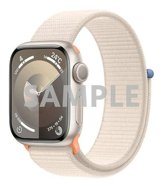 【中古】【安心保証】 Series9[41mm/GPS]アルミ スターライト Apple Watch