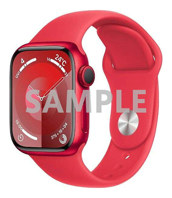【中古】【安心保証】 Series9[41mm/GPS]アルミ レッド Apple Watch