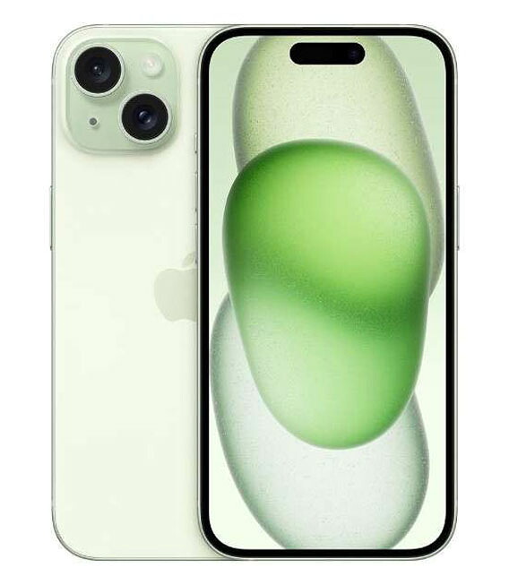 【中古】【安心保証】 iPhone15[128GB] au グリーン