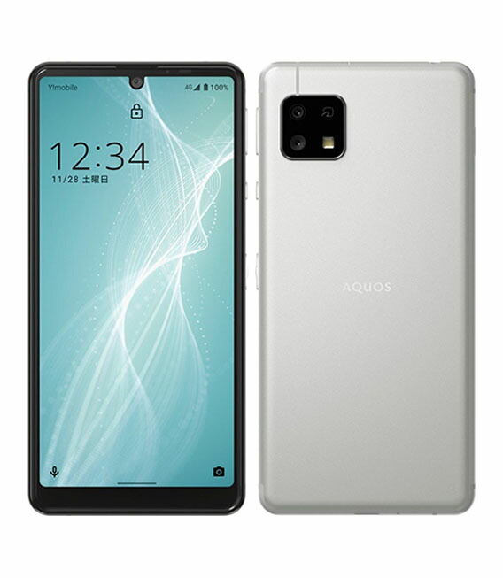 【中古】【楽になること引き受ける】 AQUOS sense4 basic A003SH[64GB] Y!mobile しろがね色