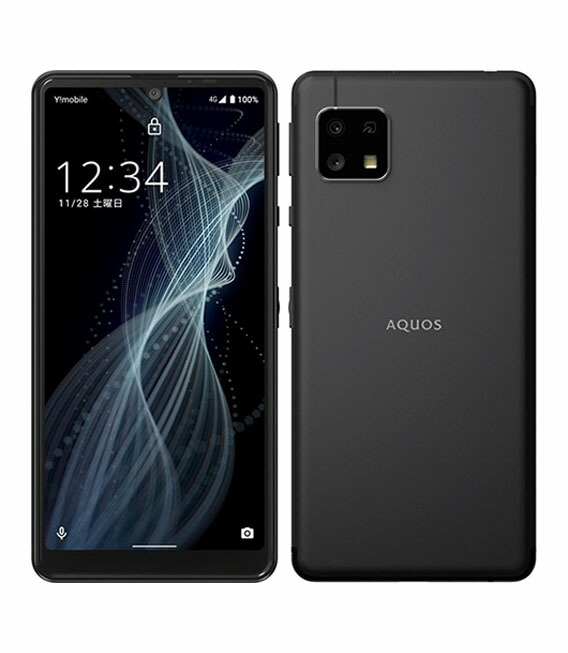 【中古】【安全性のある引き請ける】 AQUOS sense4 basic A003SH[64GB] Y!mobile 黒いこと