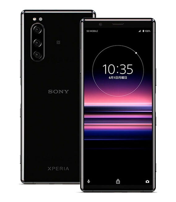 【中古】【安全性のある引き受ける】 Xperia 5 J9260[128GB] SIM無償性 黒いこと