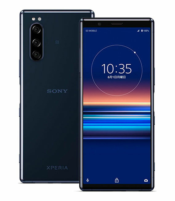 【中古】【安全性のある引き受ける】 Xperia 5 J9260[128GB] SIM無償性 青み